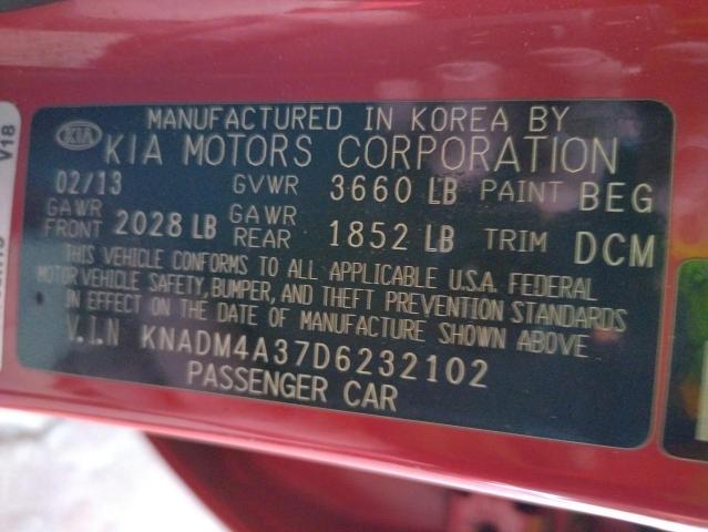 Photo 11 VIN: KNADM4A37D6232102 - KIA RIO LX 