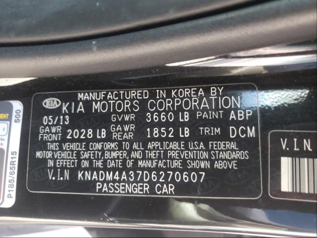 Photo 9 VIN: KNADM4A37D6270607 - KIA RIO LX 