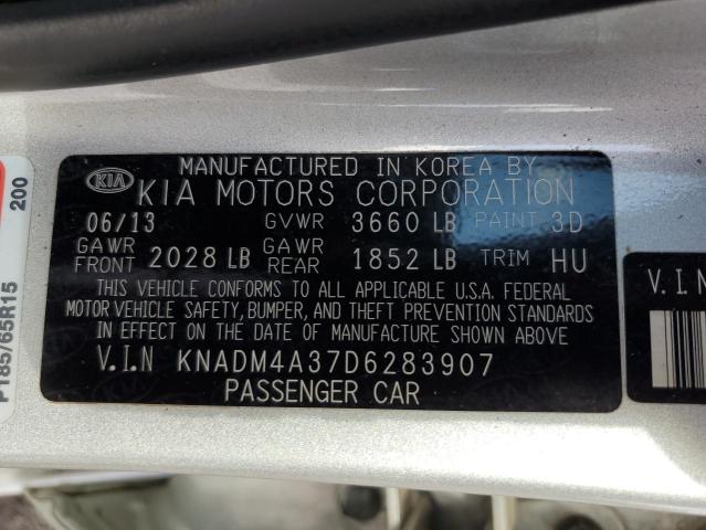 Photo 12 VIN: KNADM4A37D6283907 - KIA RIO LX 