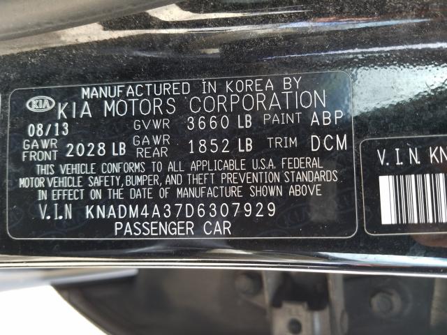 Photo 9 VIN: KNADM4A37D6307929 - KIA RIO LX 