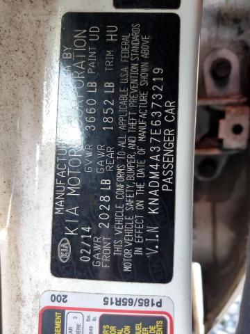 Photo 12 VIN: KNADM4A37E6373219 - KIA RIO LX 