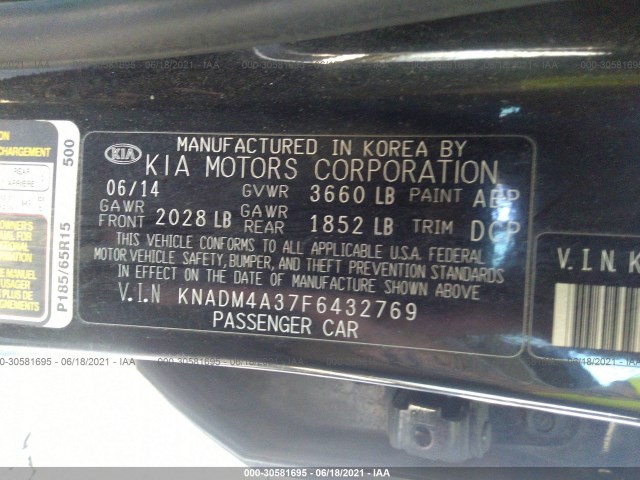 Photo 8 VIN: KNADM4A37F6432769 - KIA RIO 