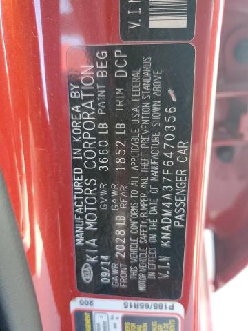 Photo 11 VIN: KNADM4A37F6470356 - KIA RIO LX 