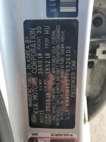 Photo 12 VIN: KNADM4A37F6526103 - KIA RIO LX 