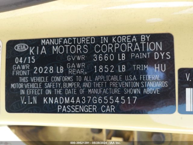 Photo 8 VIN: KNADM4A37G6554517 - KIA RIO 