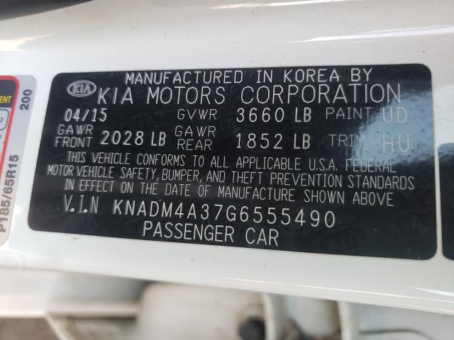 Photo 9 VIN: KNADM4A37G6555490 - KIA RIO LX 