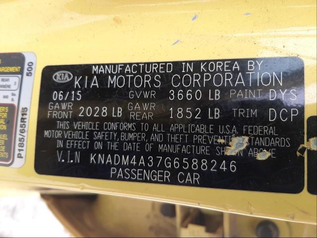 Photo 9 VIN: KNADM4A37G6588246 - KIA RIO LX 