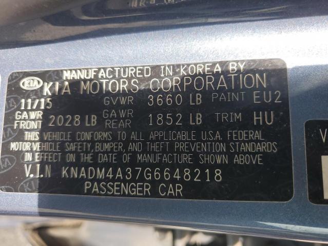 Photo 12 VIN: KNADM4A37G6648218 - KIA RIO LX 