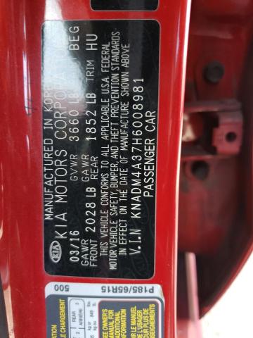 Photo 11 VIN: KNADM4A37H6008981 - KIA RIO LX 