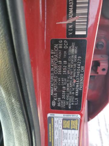 Photo 11 VIN: KNADM4A37H6044279 - KIA RIO LX 