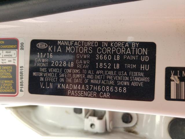 Photo 11 VIN: KNADM4A37H6086368 - KIA RIO LX 