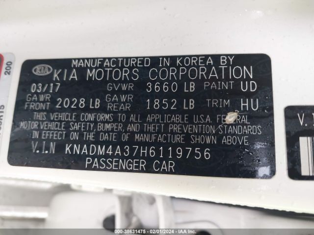 Photo 8 VIN: KNADM4A37H6119756 - KIA RIO 