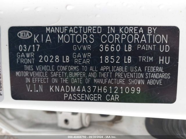 Photo 8 VIN: KNADM4A37H6121099 - KIA RIO 