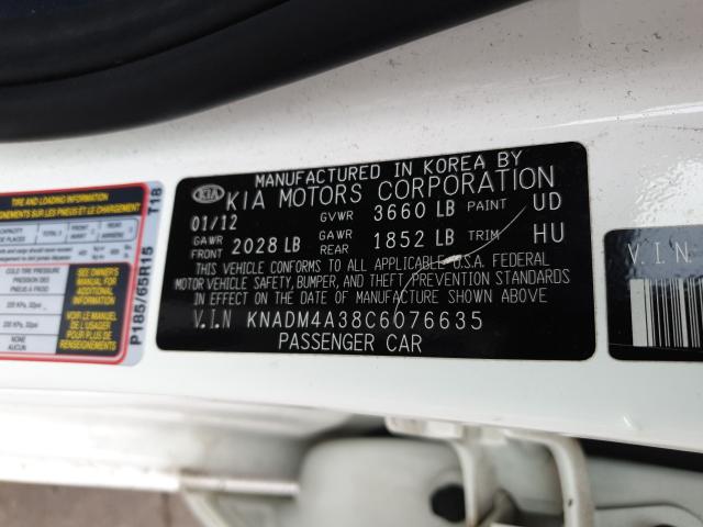 Photo 9 VIN: KNADM4A38C6076635 - KIA RIO LX 