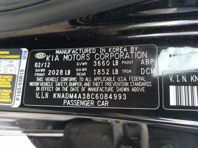 Photo 9 VIN: KNADM4A38C6084993 - KIA RIO LX 