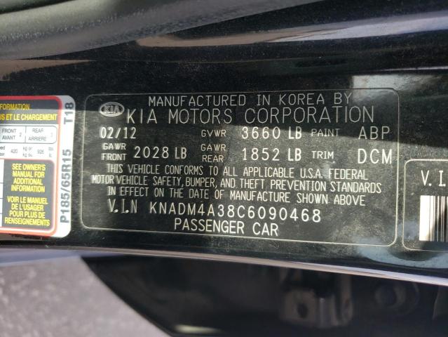 Photo 9 VIN: KNADM4A38C6090468 - KIA RIO LX 