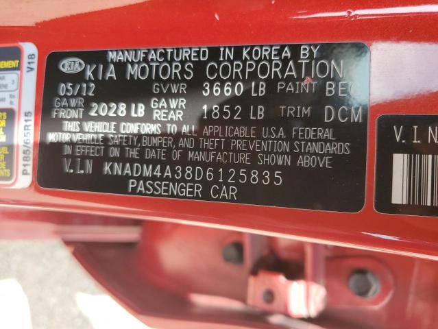 Photo 11 VIN: KNADM4A38D6125835 - KIA RIO 