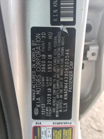 Photo 11 VIN: KNADM4A38D6203546 - KIA RIO 