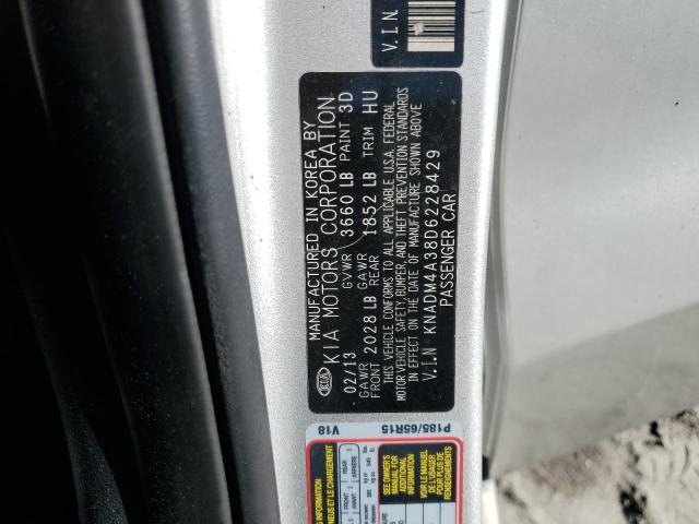 Photo 11 VIN: KNADM4A38D6228429 - KIA RIO LX 