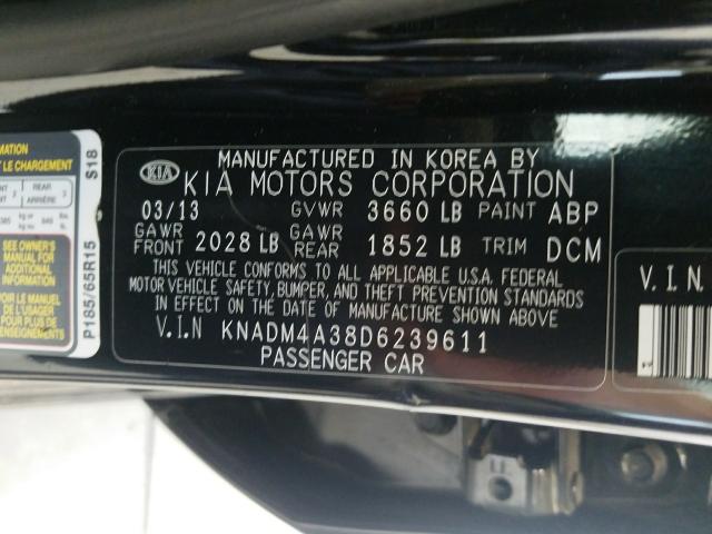 Photo 9 VIN: KNADM4A38D6239611 - KIA RIO LX 