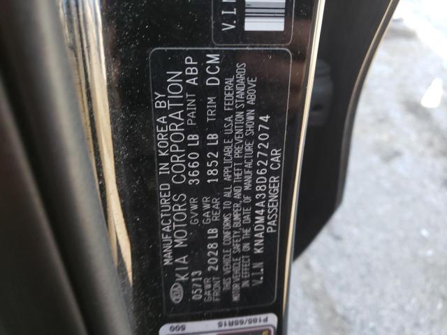 Photo 9 VIN: KNADM4A38D6272074 - KIA RIO LX 