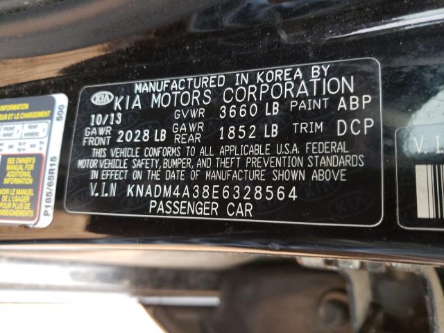 Photo 9 VIN: KNADM4A38E6328564 - KIA RIO LX 