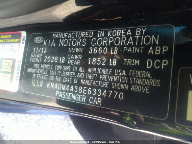 Photo 8 VIN: KNADM4A38E6334770 - KIA RIO 