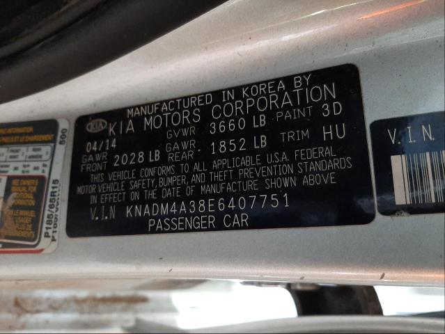 Photo 9 VIN: KNADM4A38E6407751 - KIA RIO LX 