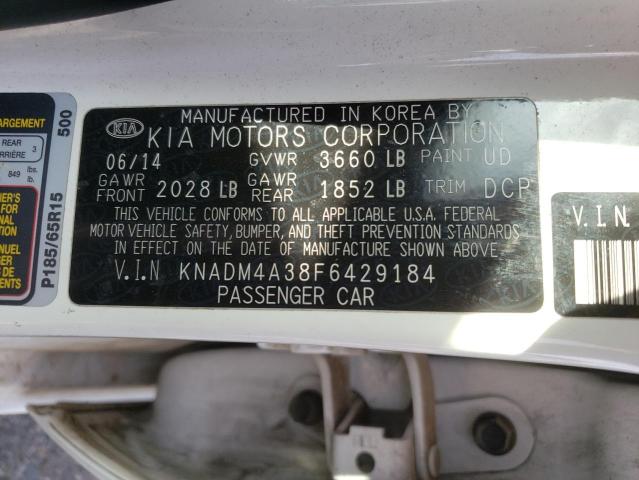 Photo 9 VIN: KNADM4A38F6429184 - KIA RIO LX 