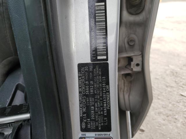 Photo 12 VIN: KNADM4A38F6438113 - KIA RIO LX 