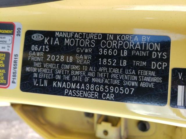 Photo 9 VIN: KNADM4A38G6590507 - KIA RIO LX 