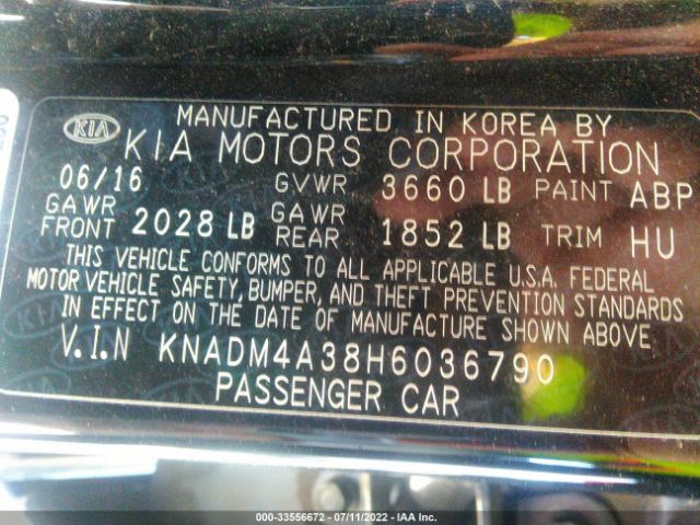 Photo 8 VIN: KNADM4A38H6036790 - KIA RIO 