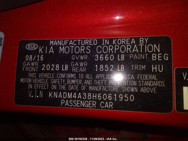 Photo 8 VIN: KNADM4A38H6061950 - KIA RIO 