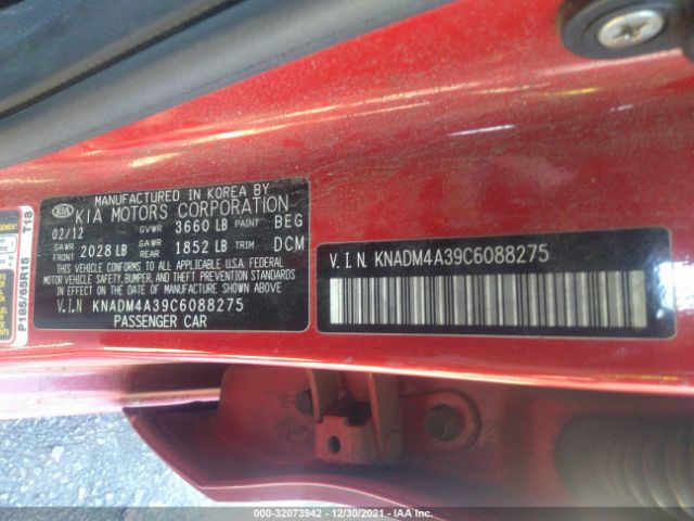 Photo 8 VIN: KNADM4A39C6088275 - KIA RIO 