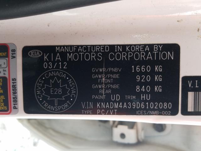 Photo 9 VIN: KNADM4A39D6102080 - KIA RIO LX 