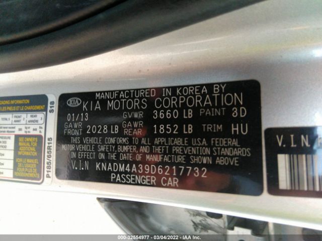 Photo 8 VIN: KNADM4A39D6217732 - KIA RIO 