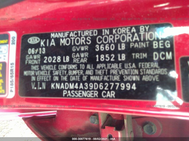 Photo 8 VIN: KNADM4A39D6277994 - KIA RIO 