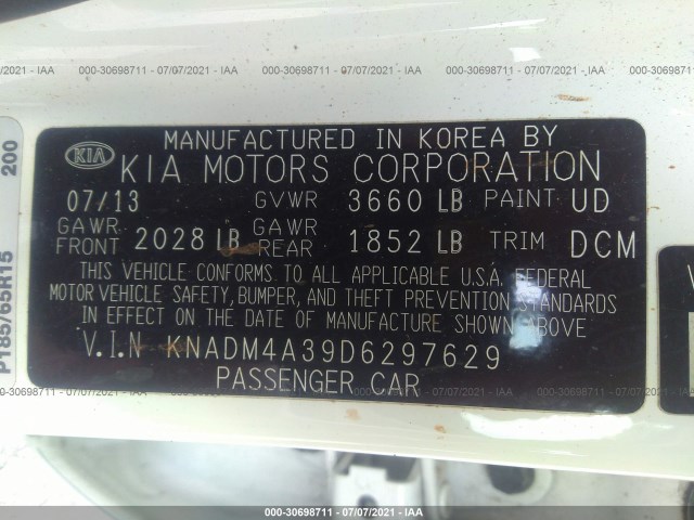 Photo 8 VIN: KNADM4A39D6297629 - KIA RIO 