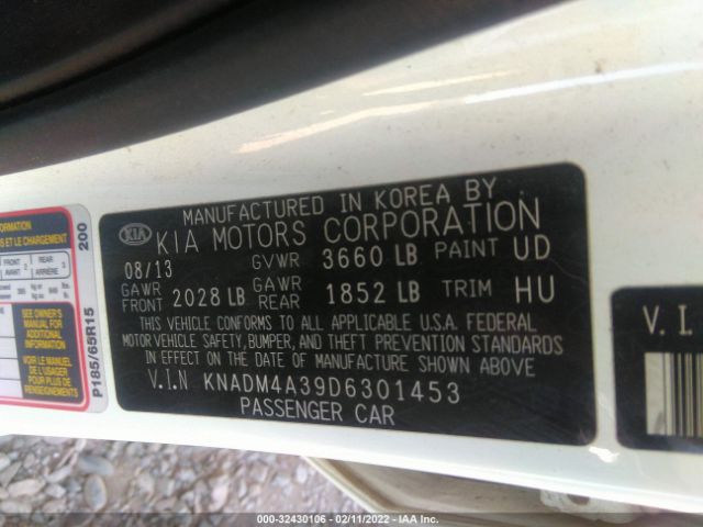 Photo 8 VIN: KNADM4A39D6301453 - KIA RIO 