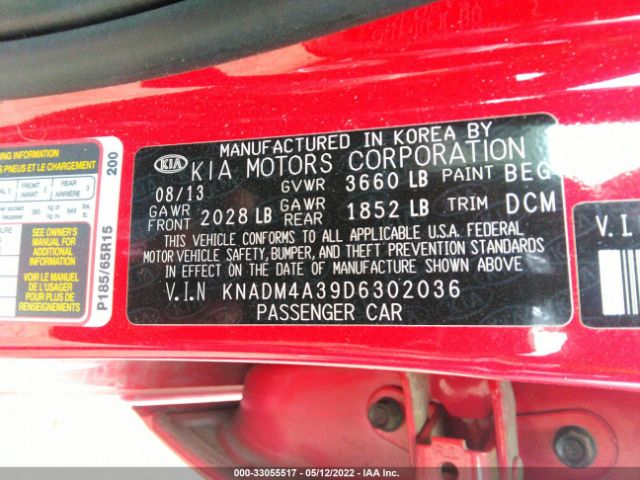 Photo 8 VIN: KNADM4A39D6302036 - KIA RIO 