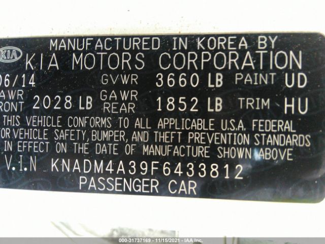 Photo 8 VIN: KNADM4A39F6433812 - KIA RIO 