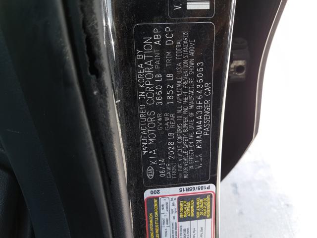 Photo 9 VIN: KNADM4A39F6436063 - KIA RIO LX 