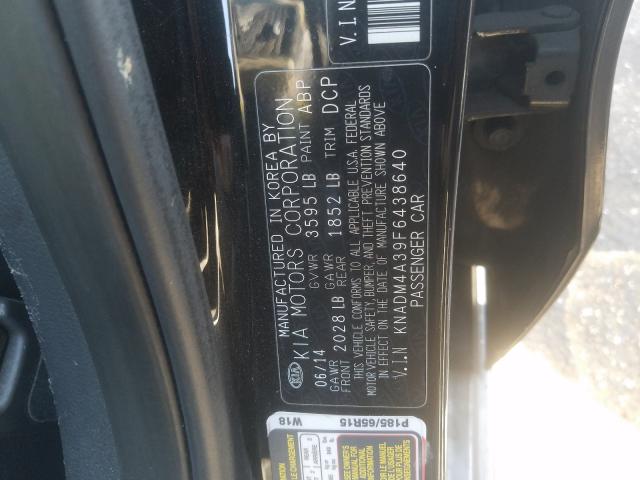 Photo 9 VIN: KNADM4A39F6438640 - KIA RIO LX 