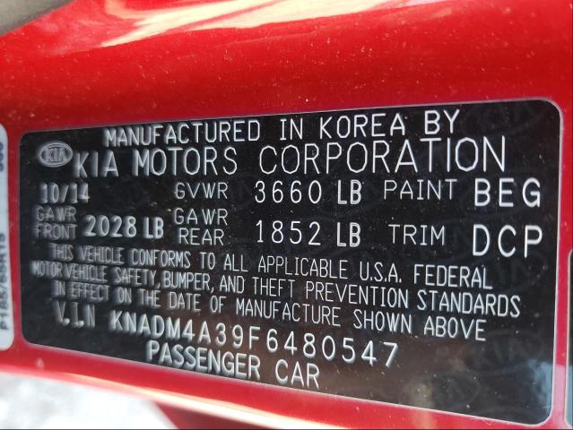 Photo 9 VIN: KNADM4A39F6480547 - KIA RIO LX 