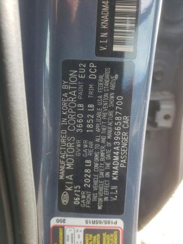 Photo 11 VIN: KNADM4A39G6587700 - KIA RIO 