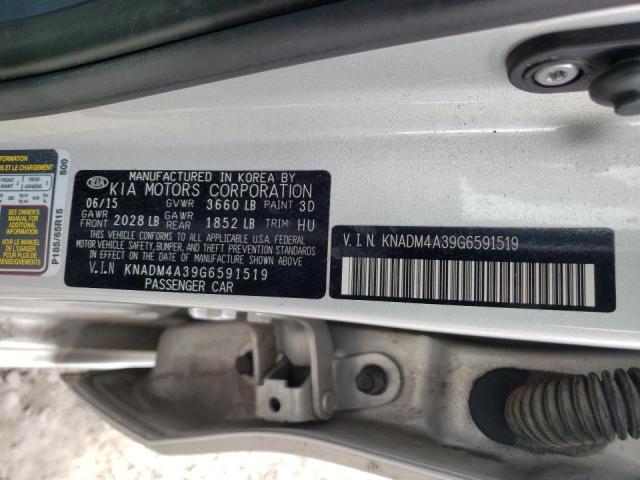 Photo 9 VIN: KNADM4A39G6591519 - KIA RIO LX 