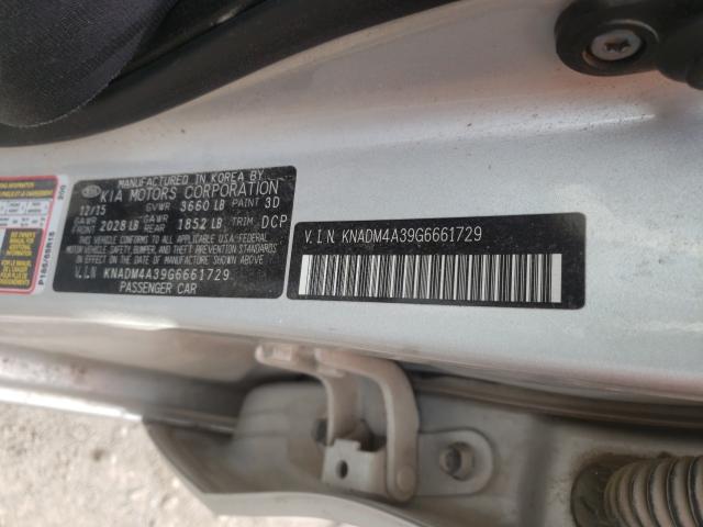 Photo 9 VIN: KNADM4A39G6661729 - KIA RIO LX 