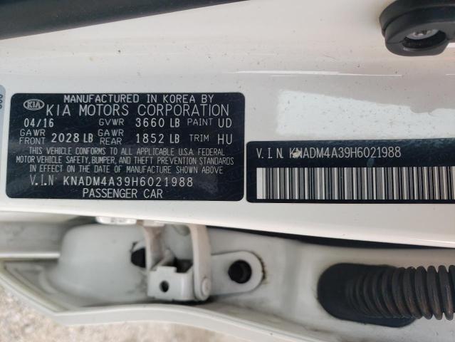 Photo 9 VIN: KNADM4A39H6021988 - KIA RIO LX 