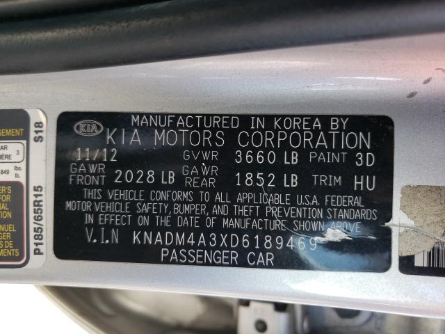 Photo 9 VIN: KNADM4A3XD6189469 - KIA RIO LX 