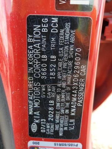 Photo 12 VIN: KNADM4A3XD6296070 - KIA RIO LX 